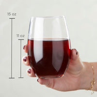 Thumbnail for Personalized 15 oz. Stemless Wine Glass - Custom Design Alternate Image 2, Kate Aspen | Wine Glass