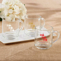 Thumbnail for Personalized 10 oz. Glass Coffee Mug - Ho, Ho, Ho