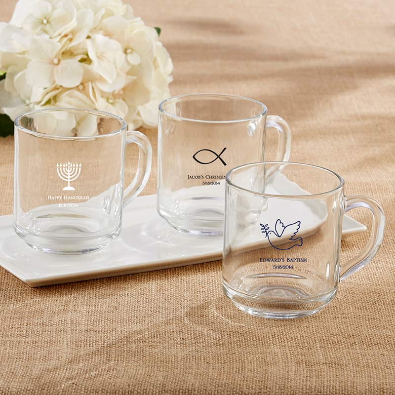 Personalized 10 oz. Glass Coffee Mug - Religious