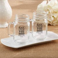 Thumbnail for Personalized 16 oz. Mason Jar Mug - Eat, Drink & Be Married