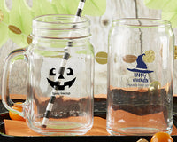 Thumbnail for Personalized 16 oz. Mason Jar Mug - Halloween