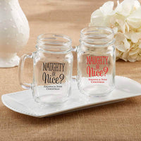Thumbnail for Personalized 16 oz. Printed Mason Jar Mug - Naughty or Nice