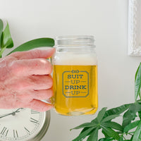 Thumbnail for 16 oz. Mason Jar Mug - Suit Up Drink Up (Set of 6)