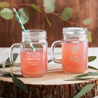 Thumbnail for Personalized 16 oz. Mason Jar Mug - Wedding Alternate Image 3, Kate Aspen | Mason Jars