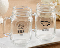 Thumbnail for Personalized 16 oz. Mason Jar Mug - Kate's Born To Be Wild Baby Shower Collection