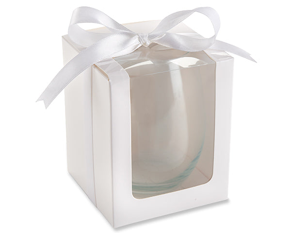 Personalized 15 oz. Stemless Wine Glass - Tea Time