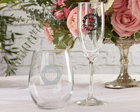 Thumbnail for Personalized Champagne Flute - Romantic Garden