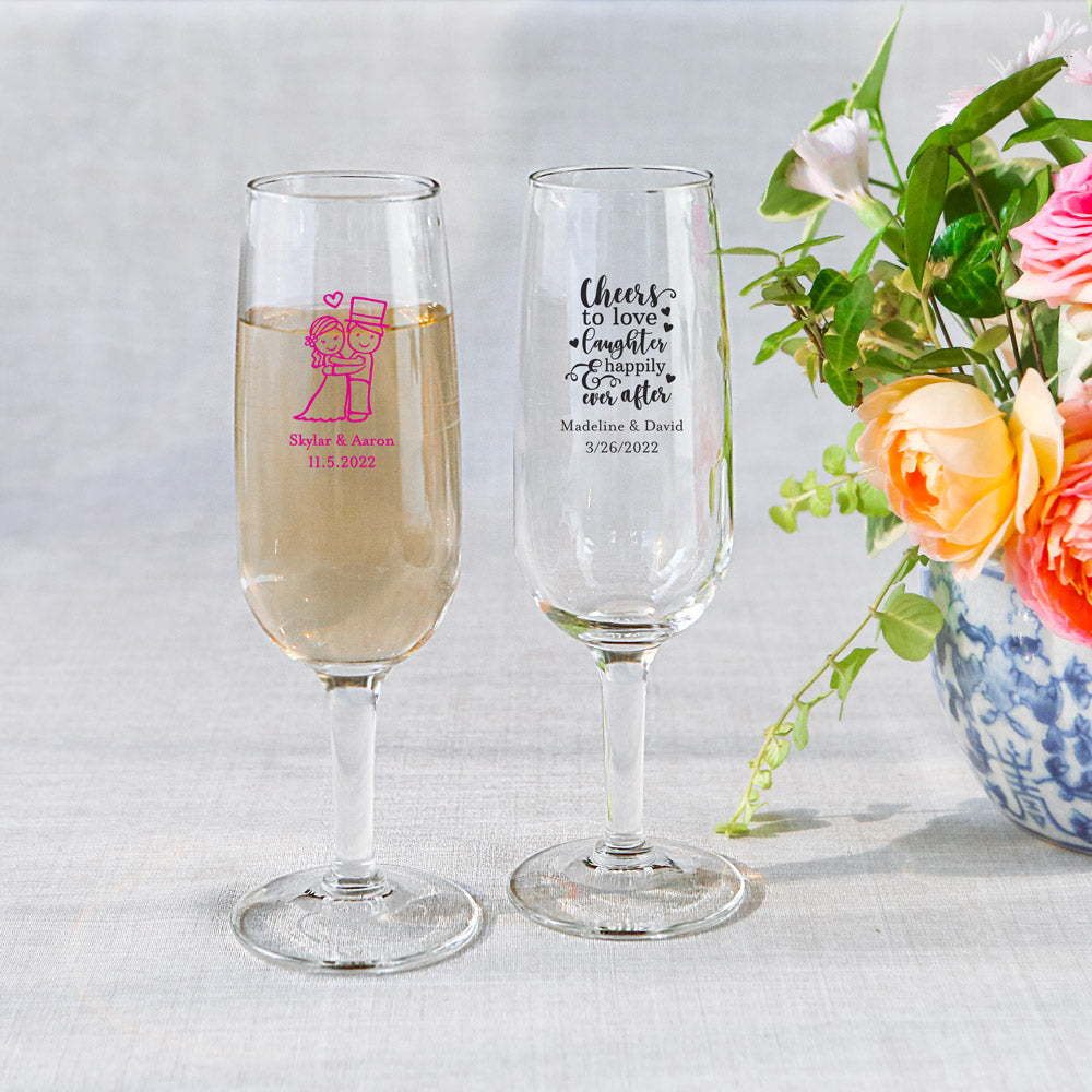 Personalized 6 oz. Champagne Flute