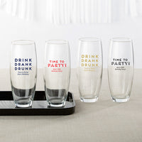 Thumbnail for Personalized 9 oz. Stemless Champagne Glass - Boozy Birthday