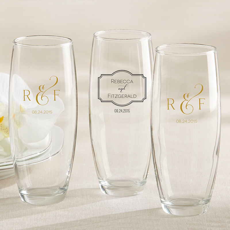 Personalized 9 oz. Stemless Champagne Glass - Classic