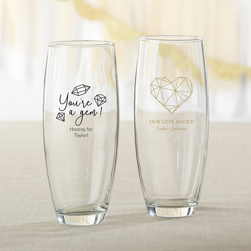 Personalized 9 oz. Stemless Champagne Glass - Elements