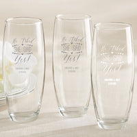 Thumbnail for Personalized 9 oz. Stemless Champagne Glass - He Asked, She Said Yes
