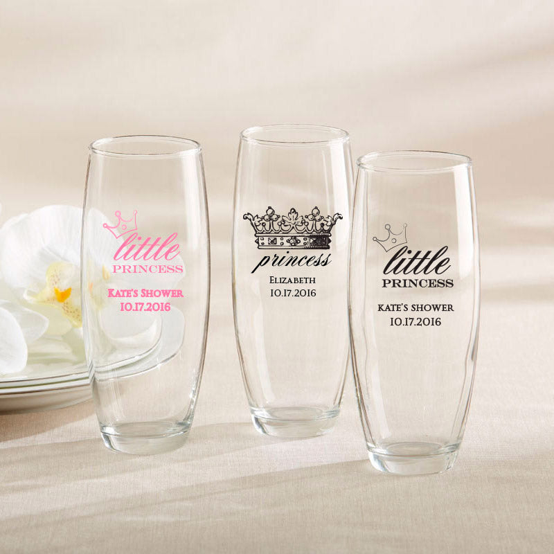 Personalized 9 oz. Stemless Champagne Glass - Little Princess
