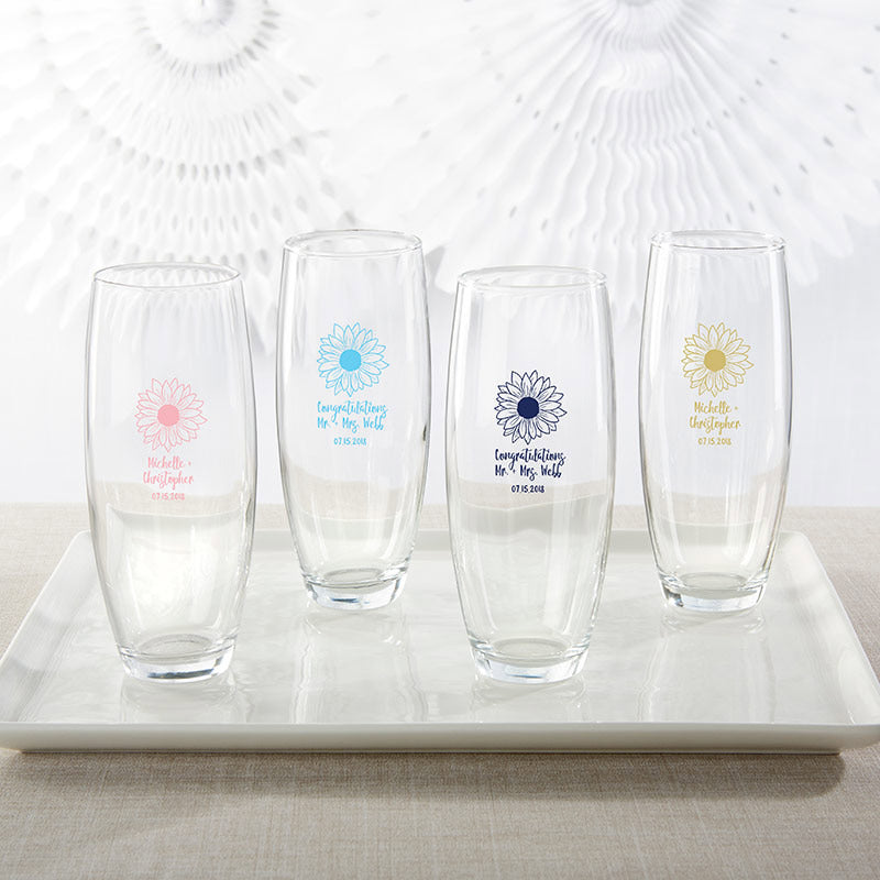 Personalized Acrylic Stemless Champagne Flutes - Set of 4