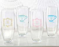 Thumbnail for Personalized 9 oz. Stemless Champagne Glass - Tea Time
