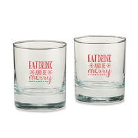 Thumbnail for Eat, Drink & Be Merry 9 oz. Rocks Glass (Set of 4)