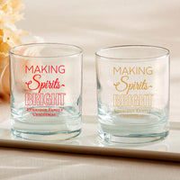 Thumbnail for Personalized 9 oz. Rocks Glass - Making Spirits Bright
