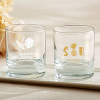 Thumbnail for Personalized 9 oz. Rocks Glasses - Pineapples & Palms
