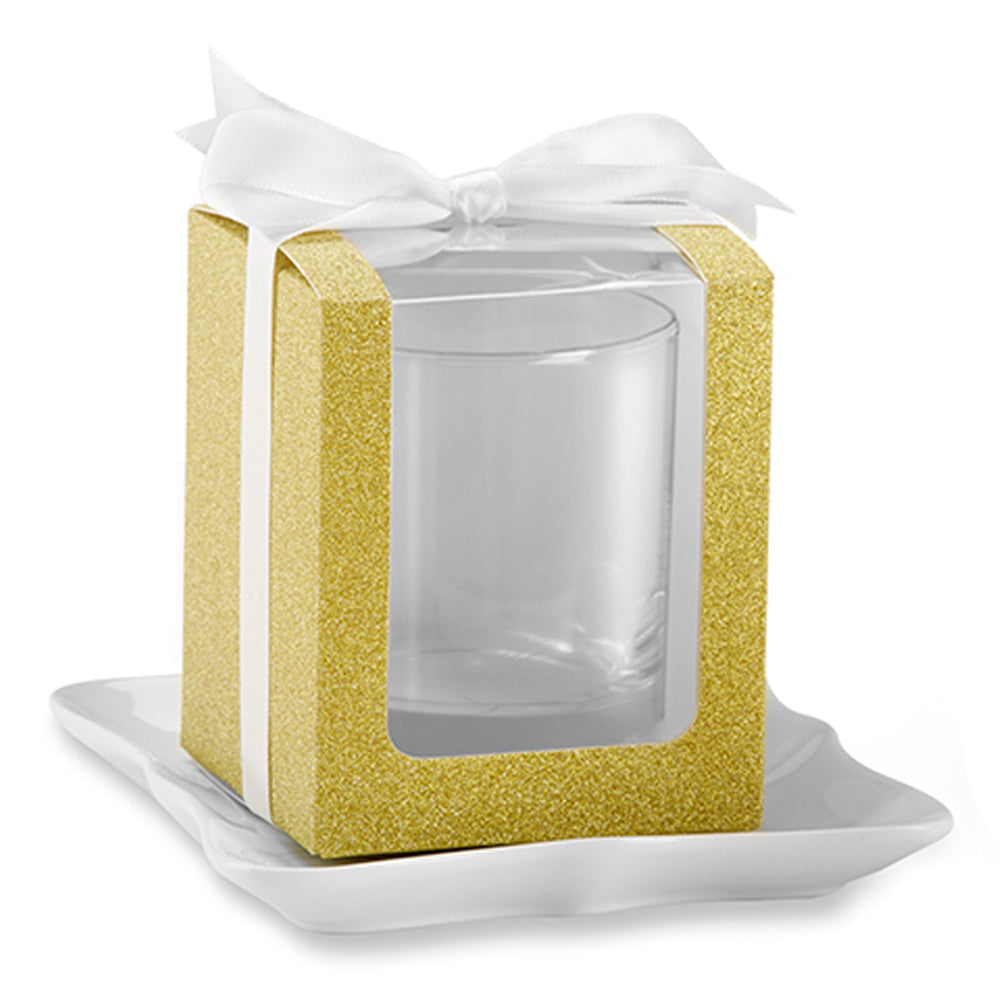 Gold 9 oz. Glassware Gift Box with Ribbon (Set of 12) Alternate Image 5, Kate Aspen | Glassware Gift Box