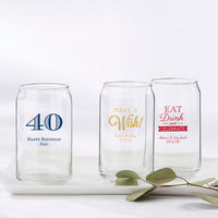 Thumbnail for Personalized 16 oz. Can Glass - Birthday Main Image, Kate Aspen | Can Glass