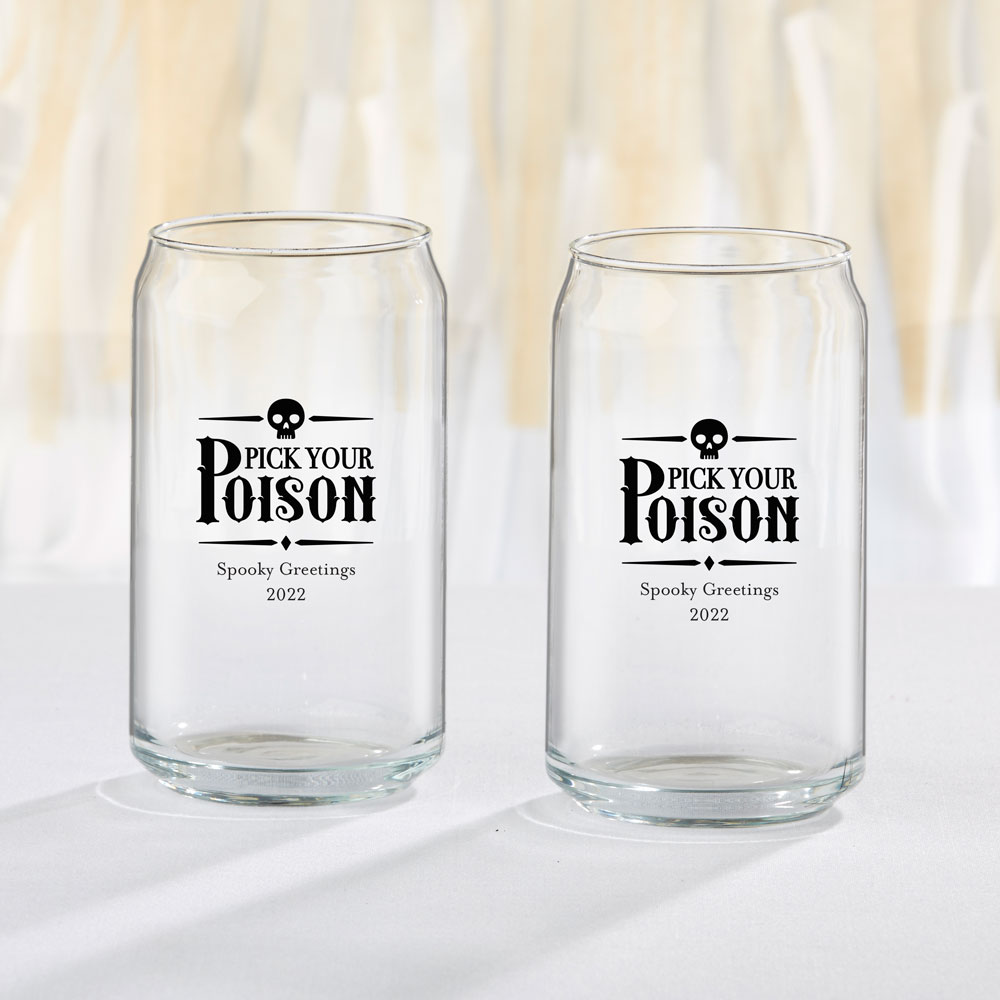 Personalized 16 oz. Can Glass - Holiday Main Image, Kate Aspen | Can Glass