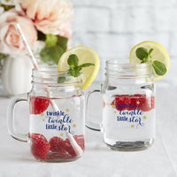 12 oz. Mason Jar Mug with Lid - Twinkle Twinkle (Set of 6) Main Image, Kate Aspen | Glassware
