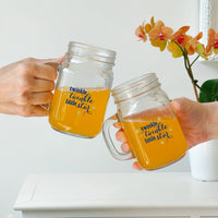 12 oz. Mason Jar Mug with Lid - Twinkle Twinkle (Set of 6) Alternate Image 3, Kate Aspen | Glassware