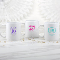 Thumbnail for Personalized 11 oz. White Coffee Mug - Birthday