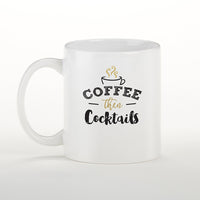 Thumbnail for Coffee then Cocktails 11 oz. White Coffee Mug