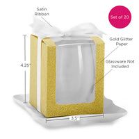 Thumbnail for Gold 15 oz. Glassware Gift Box with Ribbon (Set of 20) Alternate Image 6, Kate Aspen | Glassware Gift Box