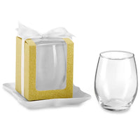Thumbnail for Gold 15 oz. Glassware Gift Box with Ribbon (Set of 20) Alternate Image 5, Kate Aspen | Glassware Gift Box