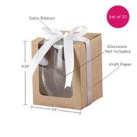 Thumbnail for Kraft 15 oz. Glassware Gift Box with Ribbon (Set of 20) Alternate Image 6, Kate Aspen | Glassware Gift Box