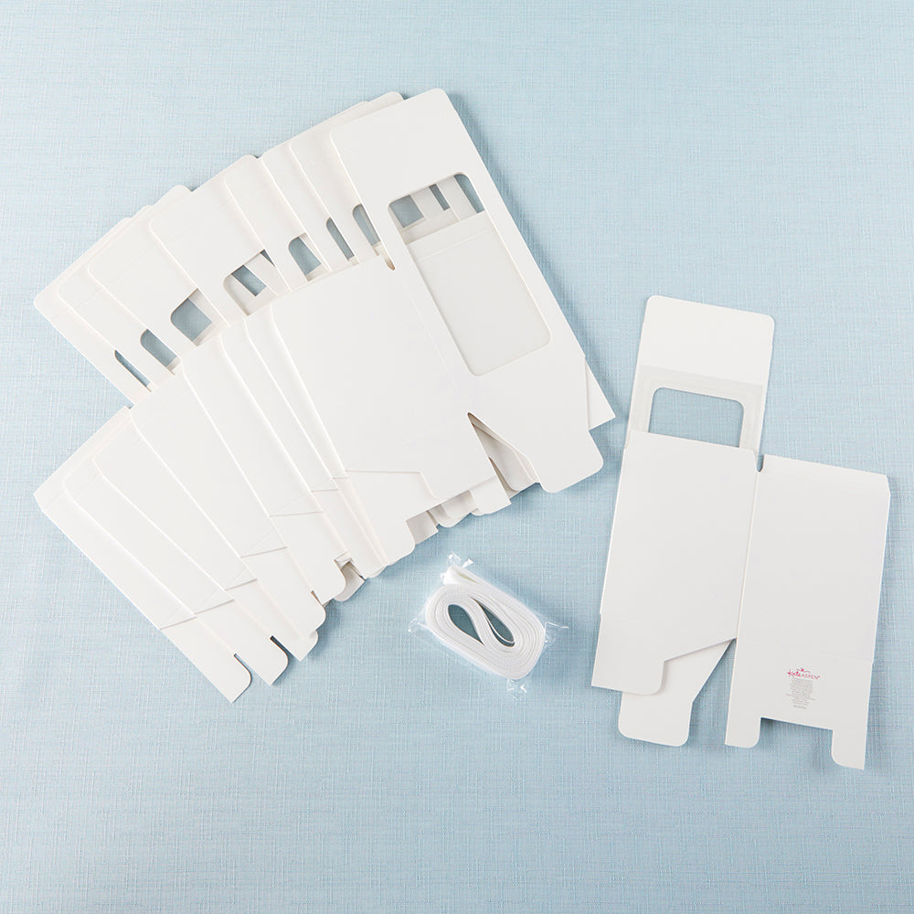 White 15 oz. Glassware Gift Box with Ribbon (Set of 20) Alternate Image 4, Kate Aspen | Glassware Gift Box