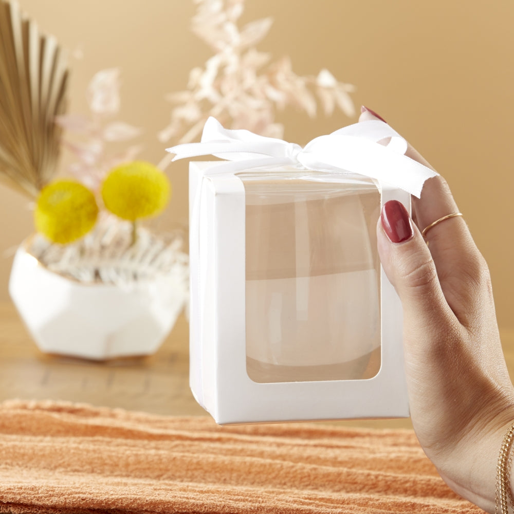 White 9 oz. Glassware Gift Box with Ribbon (Set of 20) Alternate Image 3, Kate Aspen | Glassware Gift Box