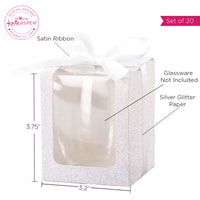 Thumbnail for Silver 9 oz. Glassware Gift Box with Ribbon (Set of 20) Alternate Image 6, Kate Aspen | Glassware Gift Box