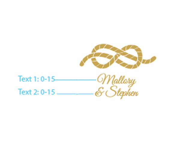 Personalized Printed 8 oz. Glass Mason Jar - Nautical Wedding (Set of 12)