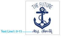 Thumbnail for Personalized Glass Coaster - Nautical Bridal Shower (Set of 12)