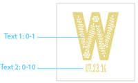 Thumbnail for Personalized Glass Coaster - Rustic Wedding (Set of 12)