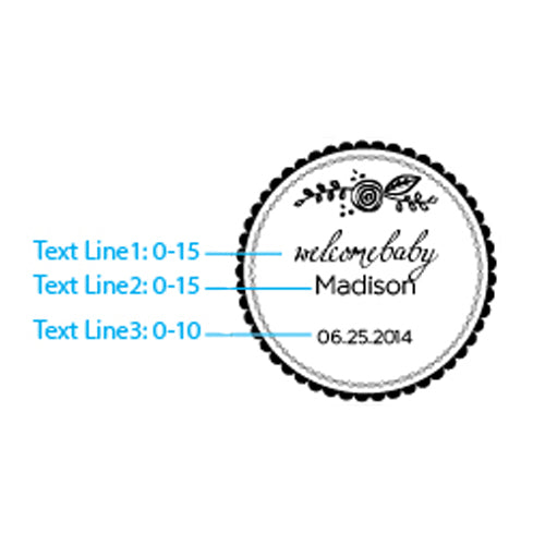 Personalized Glass Coaster - Rustic Baby Shower (Set of 12)