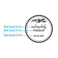 Thumbnail for Personalized Printed 8 oz. Glass Mason Jar - Rustic Baby Shower (Set of 12)
