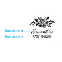 Thumbnail for Personalized Glass Coaster - Rustic Baby Shower (Set of 12)