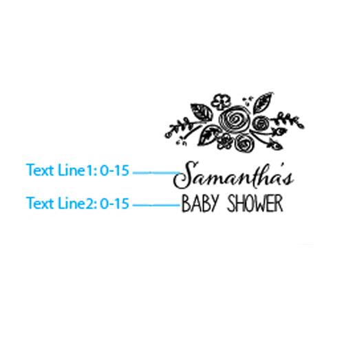 Personalized Printed 8 oz. Glass Mason Jar - Rustic Baby Shower (Set of 12)