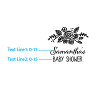Thumbnail for Personalized Printed 8 oz. Glass Mason Jar - Rustic Baby Shower (Set of 12)