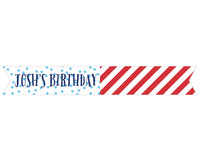 Thumbnail for Personalized Party Straw Flags - Kate's Nautical Birthday Collection