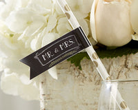Thumbnail for Personalized Party Straw Flags - Kate's Rustic Wedding Collection