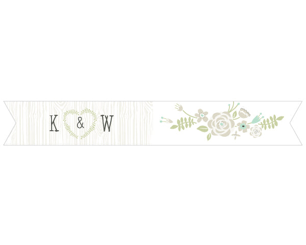 Personalized Party Straw Flags - Kate's Rustic Wedding Collection