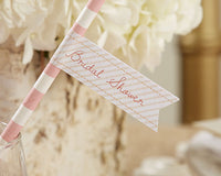 Thumbnail for Personalized Party Straw Flags - Kate's Rustic Bridal Collection