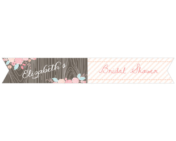 Personalized Party Straw Flags - Kate's Rustic Bridal Collection