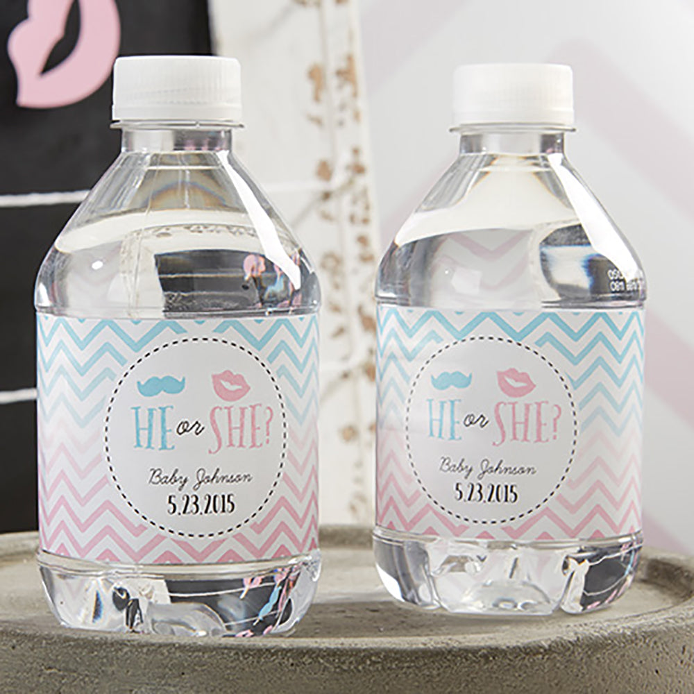 Personalized Water Bottle Labels-Kate's Gender Reveal Collection Main Image, Kate Aspen | Water Bottle Labels