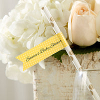 Thumbnail for Personalized Baby Party Straw Flags